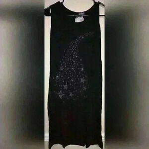 NWT Beautiful Milky Way Rhinestone Dress Hi-Low Fit & Flare Style One Size
